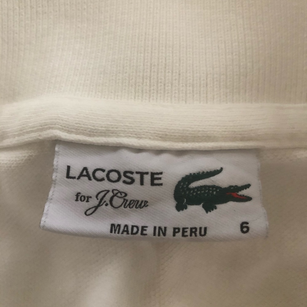 Mens Lacoste Polo White Size 8 (L-XL)